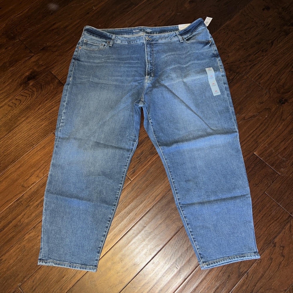 Old Navy Rockstar O.G Straight High‎ Rise Stretch Denim Jeans Women's Plus Sz 26